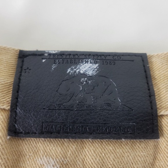 Trestles Supply Co. Jeans Boys 12 Tan Denim Straight Leg Distressed Paint Splash - Picture 12 of 13